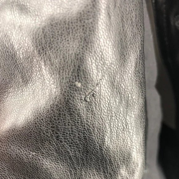 SOLD! NEW Zara Black Double Breasted Vegan Leather Belted Trench Coat Size Large - Picture 12 of 12